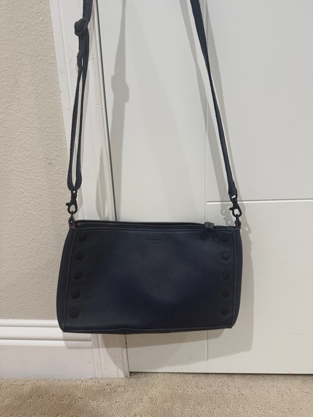 Hammitt Leather Crossbody Bag in Navy